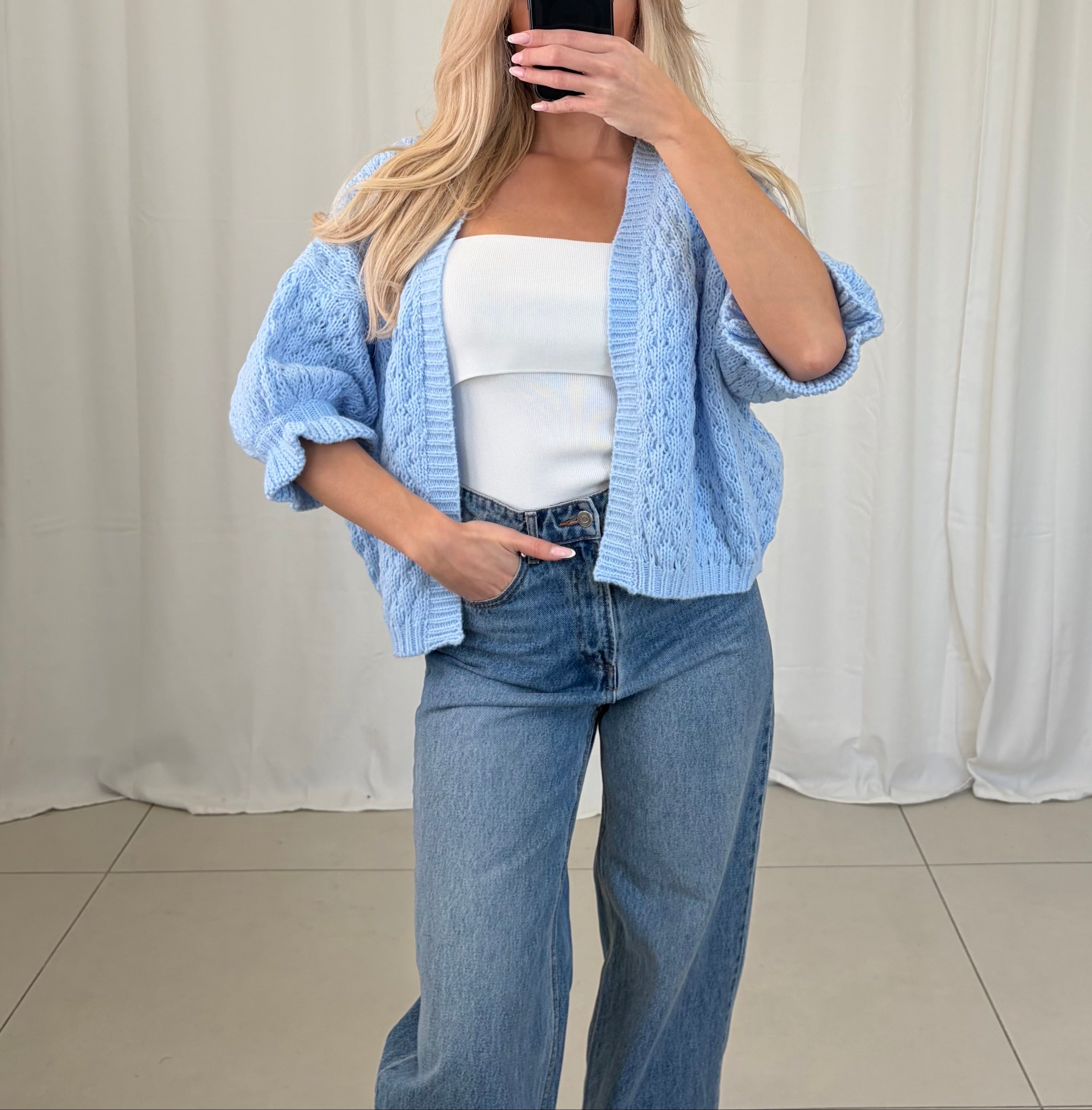 Fluffy Bubble Cardigan Leyla