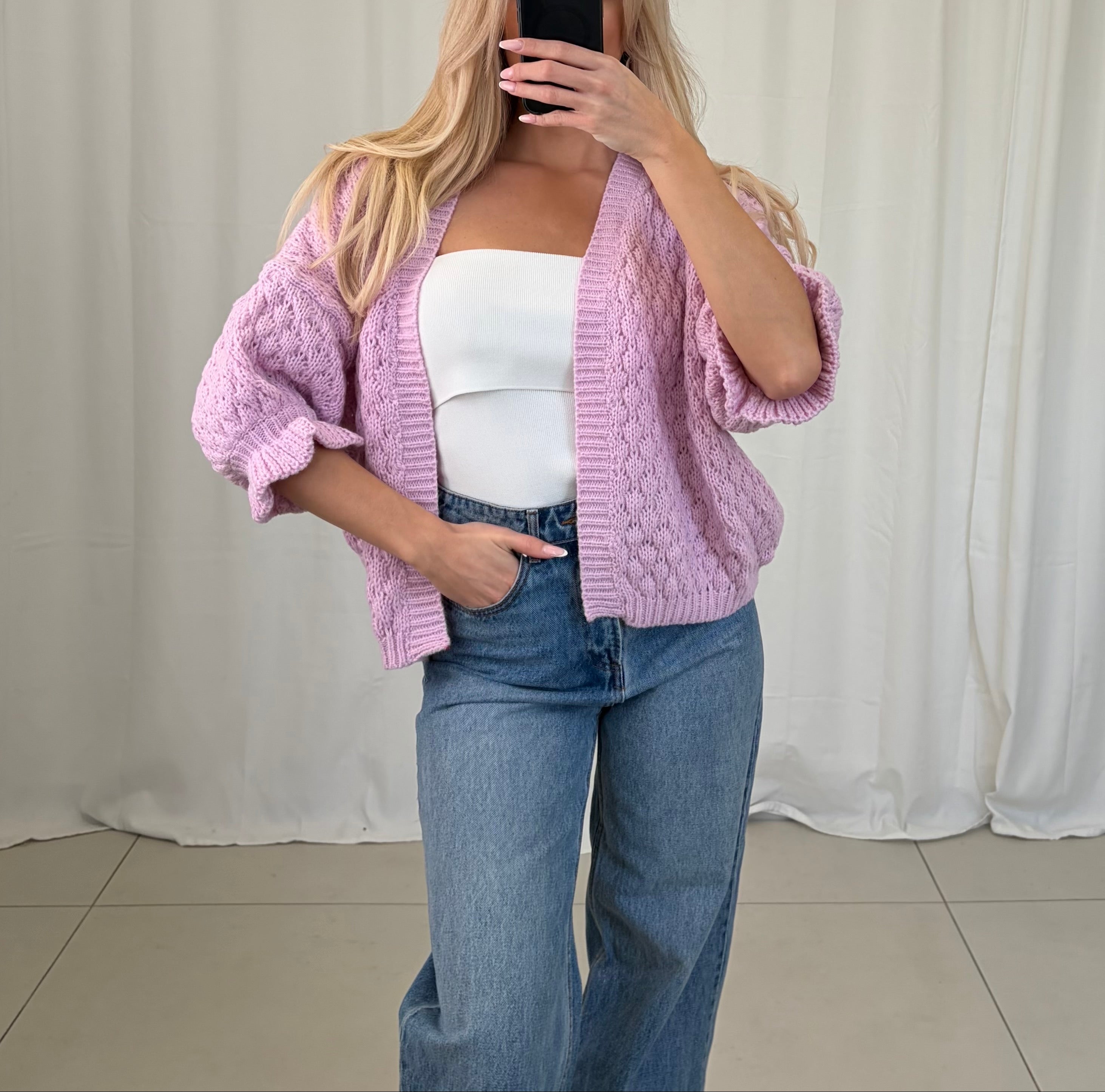 Fluffy Bubble Cardigan Leyla